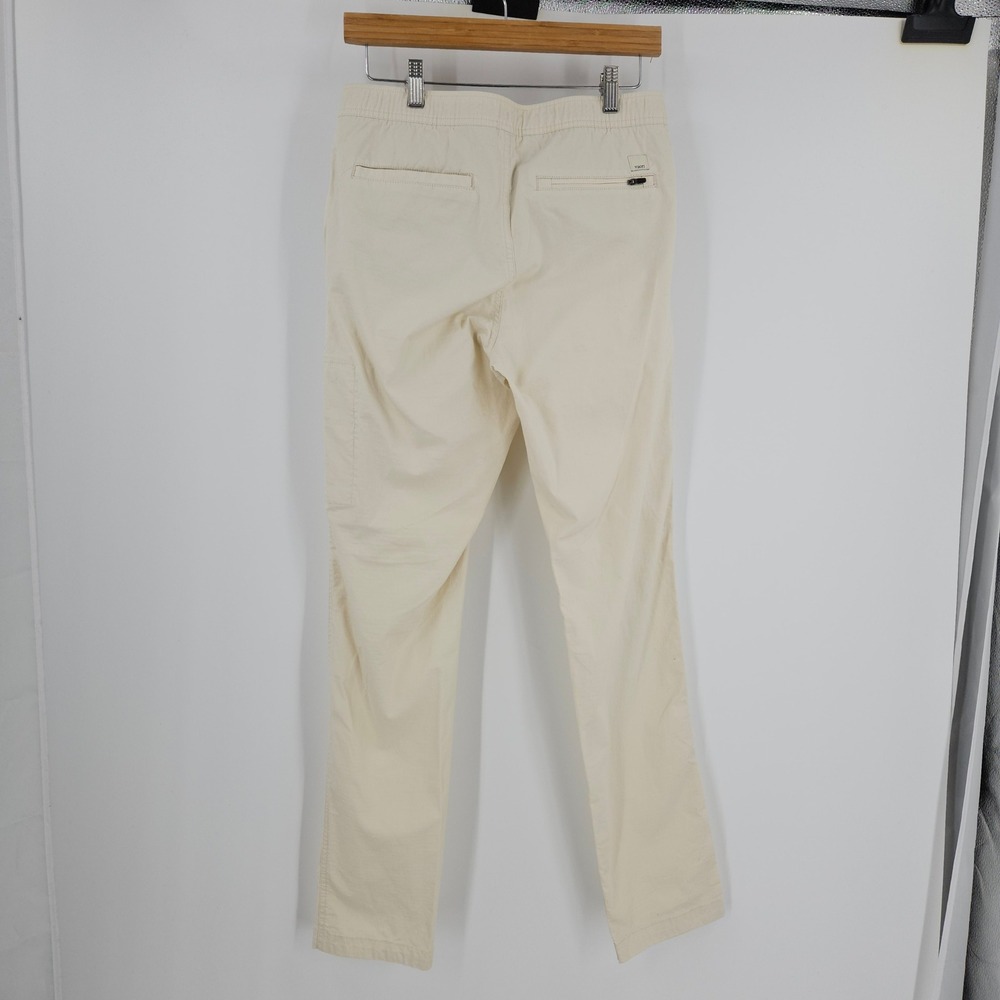 Vuori Ripstop Climber Pants White Khaki Organic Cotton Drawstring Straight Leg S - Picture 6 of 8